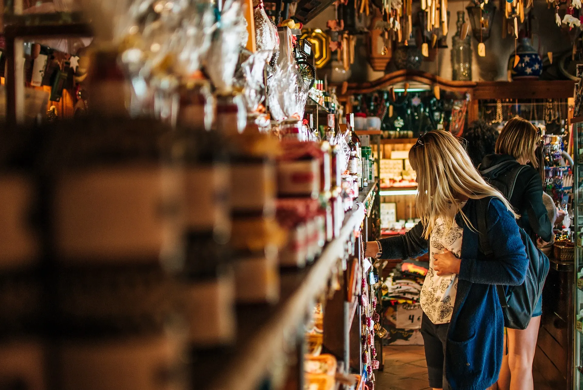 Girl in the shop